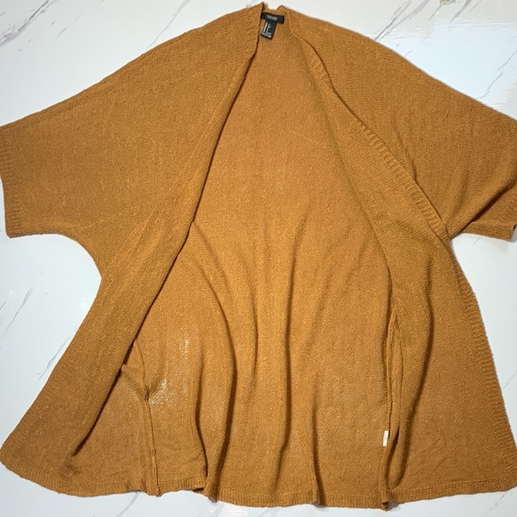 FOREVER 21 Clay Brown Mid Length Knitted Cardigan Size Small - Picture 7 of 10